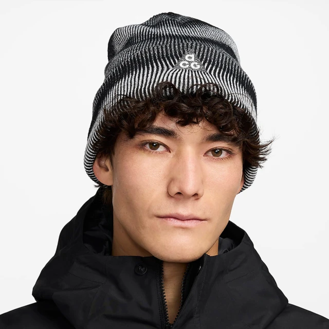 NIKE 耐吉 帽子 毛帽 保暖帽 針織 男 女 U NK PEAK BEANIE SC ACG WL P 黑白(FZ1669010)