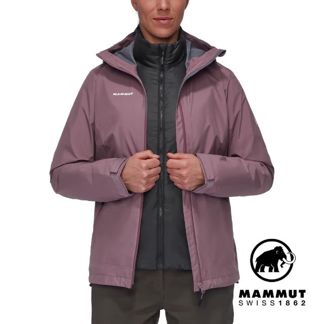 【Mammut 長毛象官方直營】Alto Light 3 in 1 HS Hooded 兩件式防水保暖外套 女款 波動紫/黑 #1010-30880