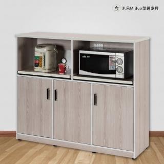 【Miduo 米朵塑鋼傢俱】4.2尺三門兩拉盤塑鋼電器櫃 塑鋼櫥櫃 防水塑鋼傢俱（附插座）
