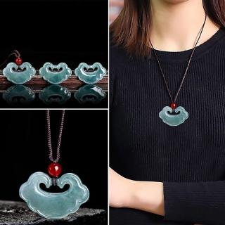 【LEESA】母親節禮物 翡翠吊墜\如意項鍊\掛件\翡翠項鍊\玉項鍊\翡翠如意\天然A貨\翡翠藍水\冰種玉石\禮物\
