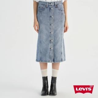 【LEVIS 官方旗艦】女款 丹寧牛仔長裙 牛仔裙 熱賣單品 0015Z-0000