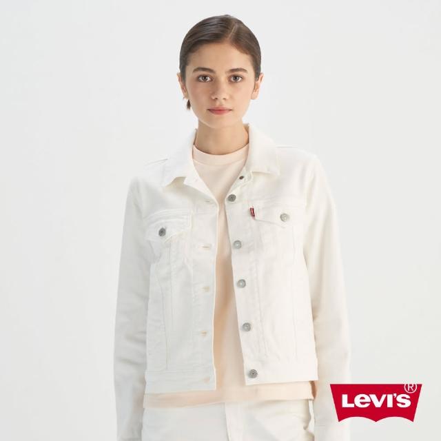 【LEVIS 官方旗艦】女款 寬鬆TYPE III 三代牛仔外套 單寧外套 白色外套人氣新品 29945-0215