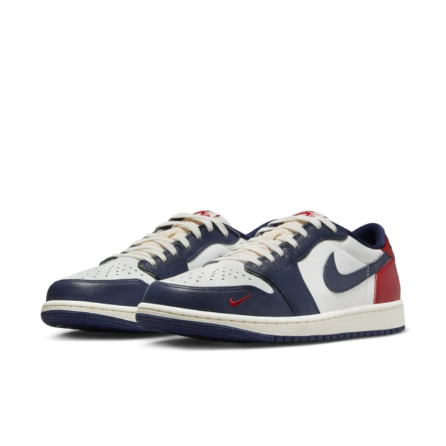 NIKE 耐吉 運動鞋 籃球鞋 男鞋 Air JORDAN 1 Retro Low 白紅藍 AJ1 喬丹 復古(HQ2993100)