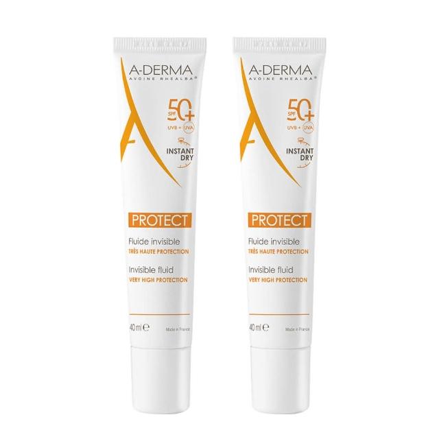 【A-DERMA 艾芙美】燕麥超輕感隔離乳SPF50+ 40ml(二入組)