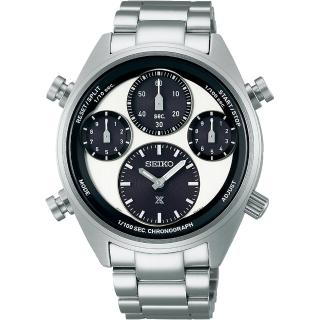 【SEIKO 精工】PROSPEX Speed Timer 太陽能計時手錶-42mm 情人節 禮物(8A50-00A0S/SFJ001P1)