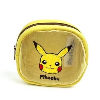 【小禮堂】Pokemon 寶可夢 網格方形收納包 - 大臉款(平輸品)