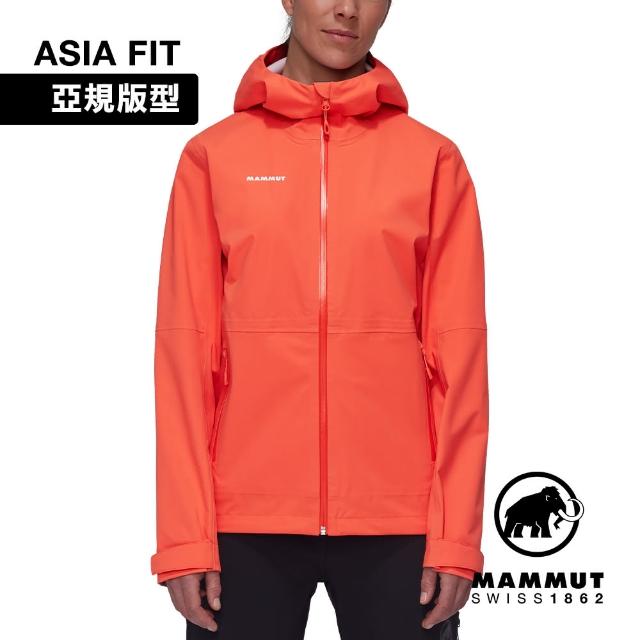 【Mammut 長毛象】Linard Guide HS Hooded Jacket AF W 輕量防水防風連帽外套 女款 蜜桃粉 #1010-30940