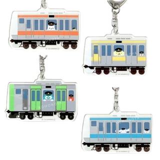 【小禮堂】Sanrio 三麗鷗 x JR東日本 列車壓克力鑰匙圈 - 電車車長系列 大耳狗 布丁狗(平輸品)