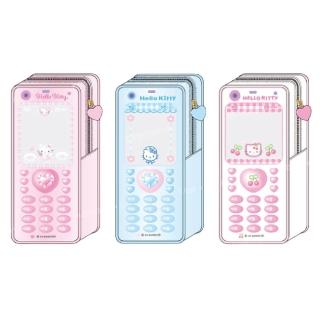【小禮堂】Sanrio 三麗鷗 Hello Kitty 手機造型PVC視窗收納包 - 90”s系列(平輸品)