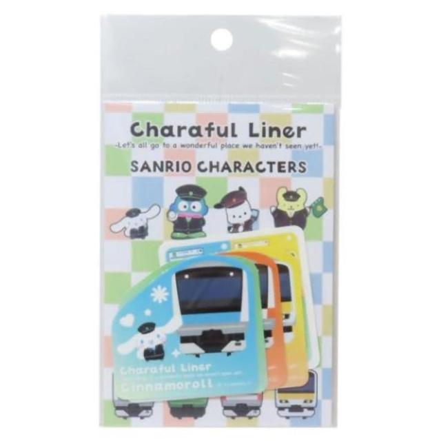 【小禮堂】Sanrio 三麗鷗 x JR東日本 造型貼紙組 5枚入 - 電車車長系列(平輸品)