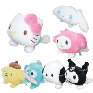 【小禮堂】Sanrio 三麗鷗 絨毛玩偶娃娃 - 趴姿大頭款 Kitty 美樂蒂 酷洛米 布丁狗 大耳狗(平輸品)