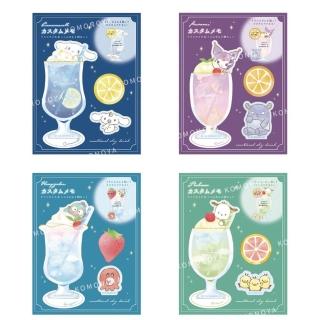 【小禮堂】Sanrio 三麗鷗 造型便條紙 - 夏日汽水 酷洛米 大耳狗 帕恰狗 人魚漢頓(平輸品)