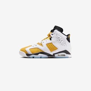 【NIKE 耐吉】AIR JORDAN 6 RETRO GS 籃球鞋 運動鞋 男女童 大童 黑白黃(384665170)