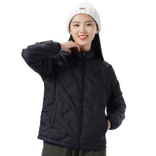 【TECTOP 探拓戶外】T2135682女款無縫防風羽絨外套(好穿帥氣！立領設計、短版俏麗、90%白鴨絨)