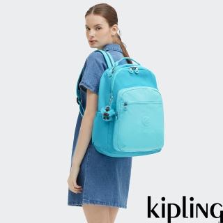 【KIPLING官方旗艦館】『首爾包』海洋藍機能手提後揹包-SEOUL