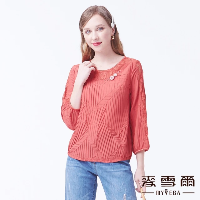 I’Care 現貨-緞面宮廷風小花裝飾上衣（M-L）｜女上衣