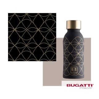 【Bugatti 布加迪】義大利設計師-別緻黑金保溫瓶350ml(316醫療級不鏽鋼/保溫壺/保溫杯/水壺/新年禮物)