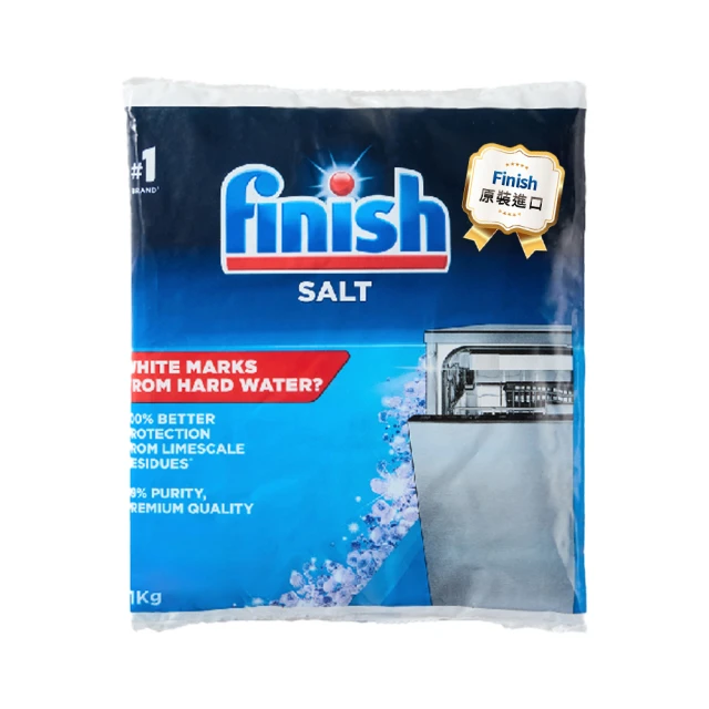 FINISH 雙效洗碗錠110顆x2入+1kg軟化鹽x2(洗