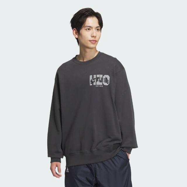 【adidas 愛迪達】長袖上衣 男款 大學T 運動 亞規 CLG SWEATSHIRTS 鐵灰 JG8553