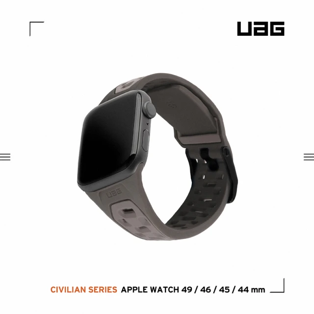 UAG Apple Watch 42/44/45/46/49mm 簡約運動錶帶-鈦灰(手錶帶)