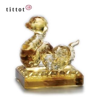 【tittot 琉園】振奮起舞-擺飾(蛇/琉園十二肖飲水思源系列/迎賓/禮品/典藏/水晶/琉璃/祝福)