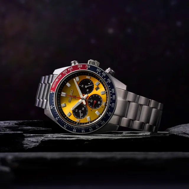 【SEIKO 精工】ROSPEX SPEEDTIMER 經典配色 熊貓款 太陽能三眼計時腕錶(SSC947P1/V192-0AH0Y)