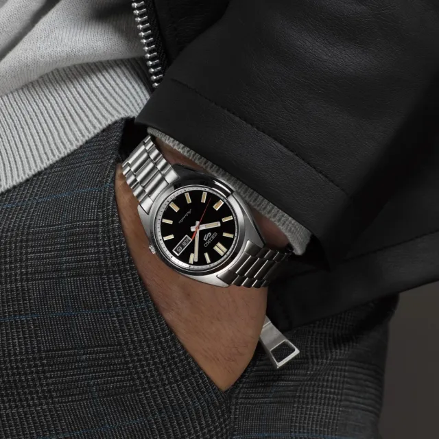 【SEIKO 精工】SNXS系列 復古中性機械腕錶-37.4mm/黑色(SRPK89K1/4R36-15M0D)