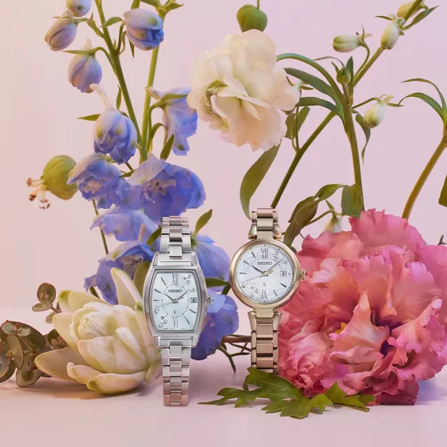 【SEIKO 精工】LUKIA 日本花店 edenworks聯名 洋桔梗花白蝶貝女錶27.9mm(SSQW084J/1B32-0BK0G)