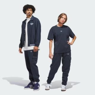 【adidas 愛迪達】長褲 男女款 中性款 運動褲 工裝褲 亞規 三葉草 SWEATPANT CARGO 深藍 IY7384