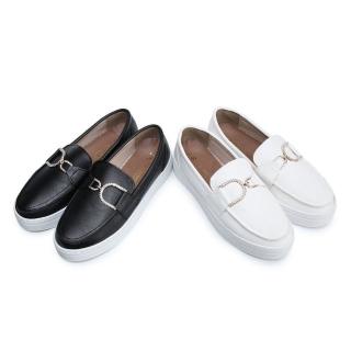 【FUFA Shoes 富發牌】現貨 閃亮亮釦飾懶人鞋 休閒鞋(臺灣製 懶人鞋 休閒鞋 小白鞋)