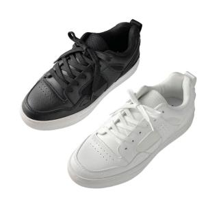【FUFA Shoes 富發牌】經典拼接透氣女款休閒鞋 板鞋 男女同款(情侶款 小白鞋 休閒鞋)