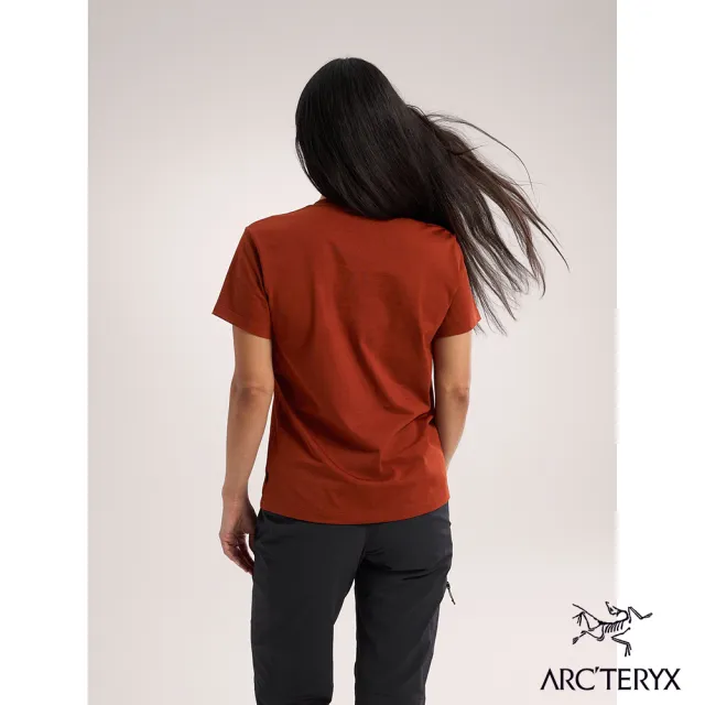 【Arcteryx 始祖鳥官方直營】女 ArcWord 短袖休閒Tee(紅衫紅/太陽橘)