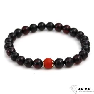 【JA-ME】天然琥珀眾珀之最頂級翳珀南紅手珠7-8mm 6克(年中慶/禮物/現貨)