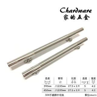 304不鏽鋼把手 白鐵毛絲門把 390mm 八分把手(白鐵.霧面.落地門把手.鋁門把手.紗門把手.拉手)