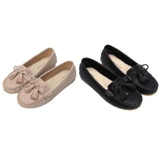 【FUFA Shoes 富發牌】日系小清新流蘇豆豆鞋(臺灣製 懶人鞋)