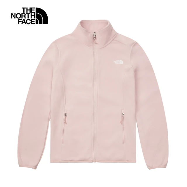 The North Face TNF 休閒 保暖立領抓絨外套 W TKA100 ZIP-IN JACKET-AP 女 粉(NF0A88RRLK6)