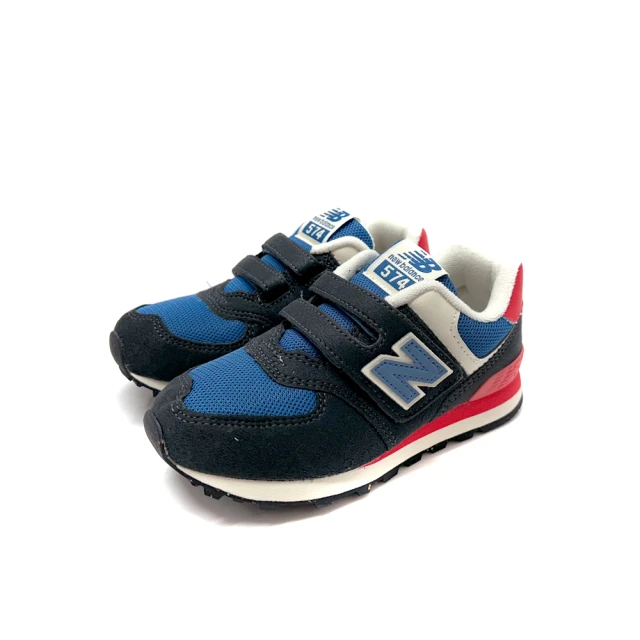 NEW BALANCE New Balance 574 運動鞋 魔鬼氈 黑藍/紅 中童 童鞋 PV574RBT no169