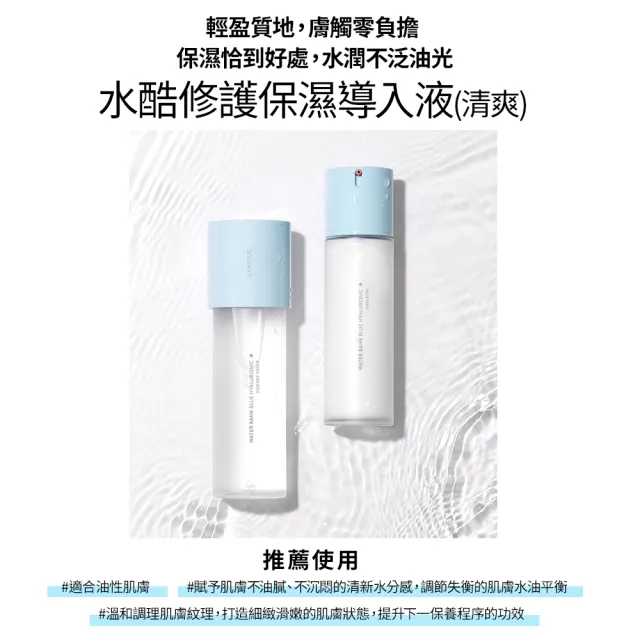 【LANEIGE 蘭芝】水酷修護基礎保濕水乳組(醒肌露160ml+導入液120ml 官方直營)