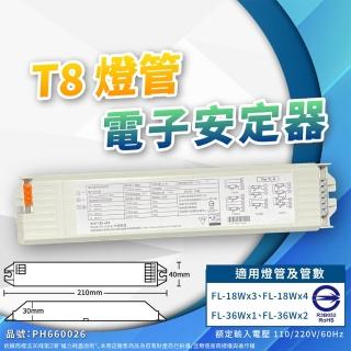 【Philips 飛利浦】1入 EB-CI TLD 18W 36W T8 PL 全電壓 預熱啟動 電子安定器 PH660026(傳統日光燈管用)