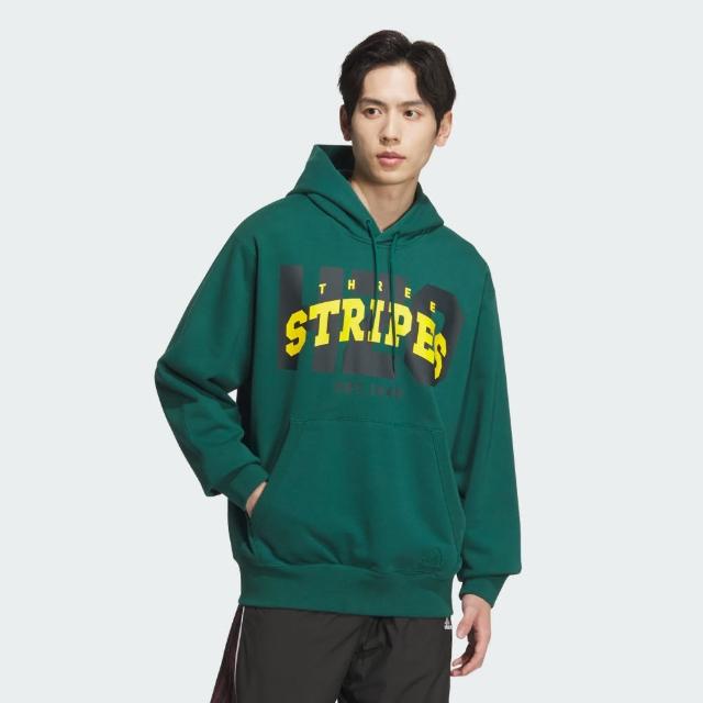 【adidas 愛迪達】長袖上衣 男款 帽T 運動 亞規 CLG PO HOODIE 綠 JG8549(S2768)