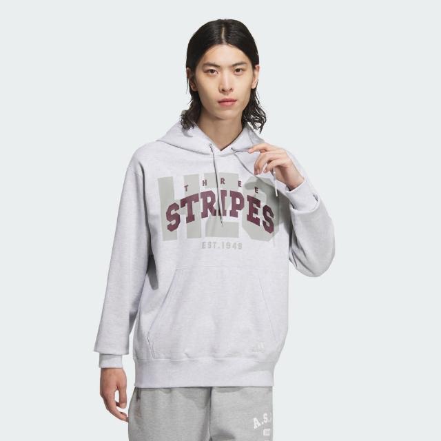 【adidas 愛迪達】長袖上衣 男款 帽T 運動 亞規 CLG PO HOODIE 灰 JG8548(S2767)