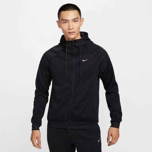 【NIKE 耐吉】外套 男款 運動連帽外套 防潑水 AS M NK TF RPL THERMA SPHR WNT 黑 FZ1108-010