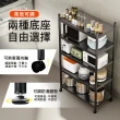 【STYLE 格調】荷重五層碳鋼40*100*164cm鐵力士架置物架-帶輪子送掛鈎(鐵架/收納/櫃子/電器櫃/層架)