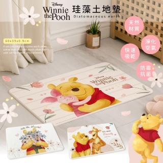 【收納王妃】Disney迪士尼 花草風系列 硬式珪藻土 地墊 吸水 腳踏墊(尺寸:60x39x0.9cm)