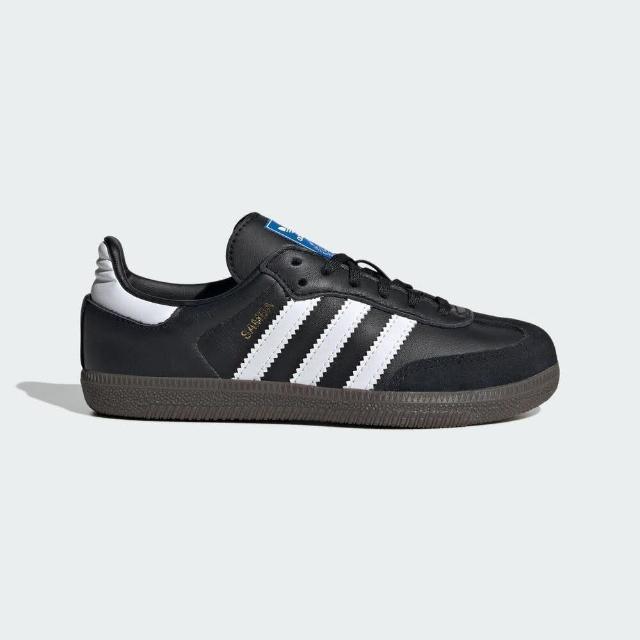 【adidas 愛迪達】Samba OG C 中童 休閒鞋 運動 經典 復古 三葉草 皮革 穿搭 愛迪達 黑(IE3678)