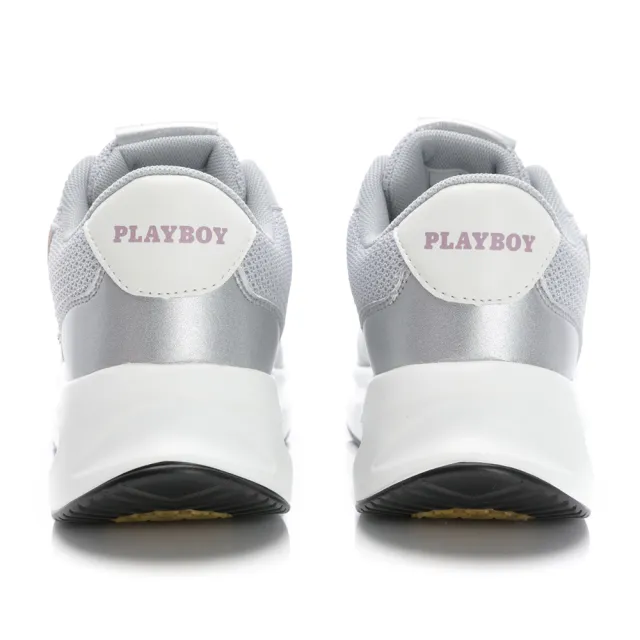 【PLAYBOY】太空科幻 時尚動感氣墊鞋-銀-PY0655