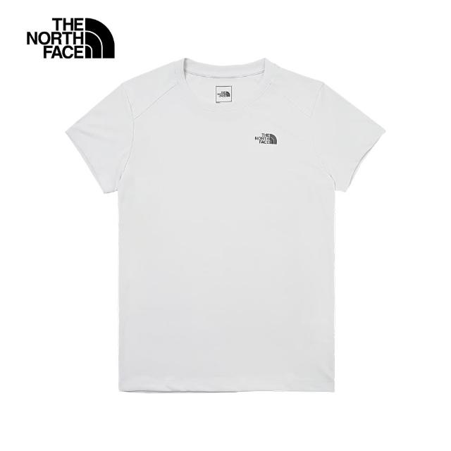 【The North Face 官方旗艦】北面男女款灰色吸濕排汗舒適短袖T恤｜8AUT9B8(排汗衫)
