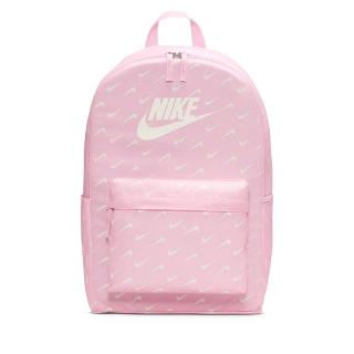 【NIKE 耐吉】後揹包 書包 運動包 大容量 NK HERITAGE BKPK - SWOOSH DROP 粉白 HF6995-663