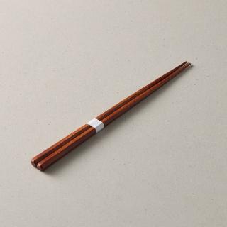 【有種創意食器】日本川上 - 龜甲六角木筷 - 棕色(21cm)