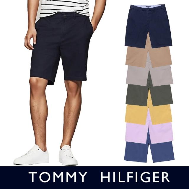 【Tommy Hilfiger】TOMMY 經典刺繡Logo休閒短褲 休閒褲-多色組合(休閒舒適/平輸品/)